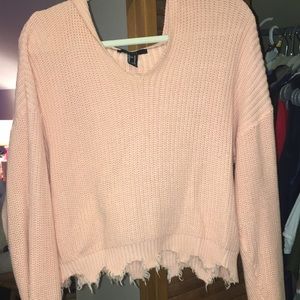 Pink cropped hoodie